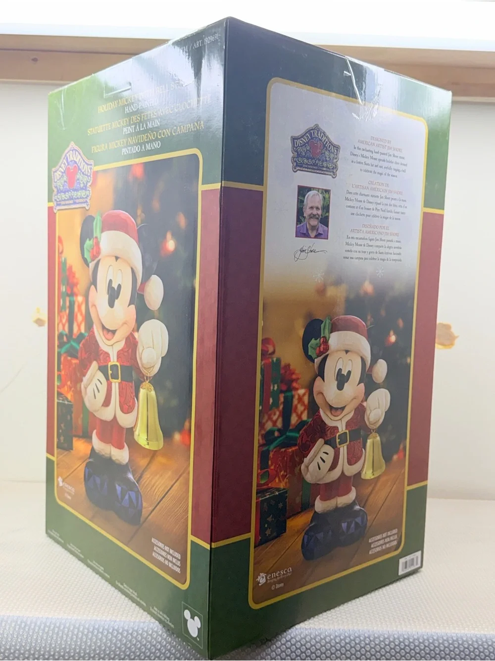 Disney Holiday Mickey Figurine in Red, Black & Gold